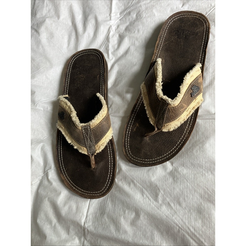 Justin Boots Bent Rail Flip Flops Mens USA 14M  Fast Shipping